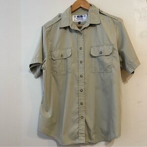 Vintage Tilley Endurables Adventure Safari Button Down Shirt Mens Size Large
